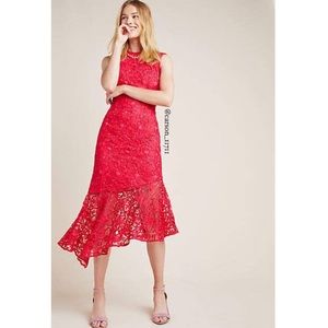 NWT Anthropologie Shoshanna Botanique Lace Midi Dress